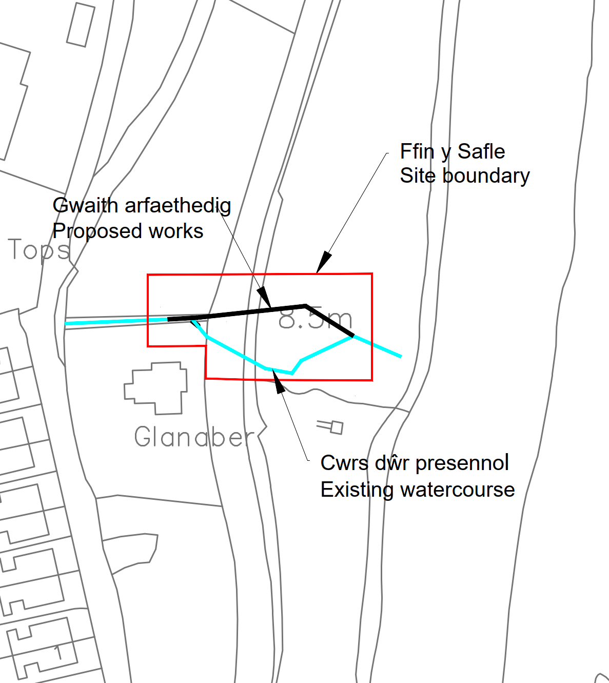 Glan Aber site map