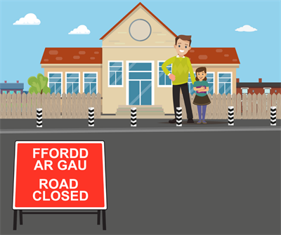 Road closed - School