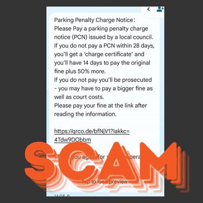 text scam english