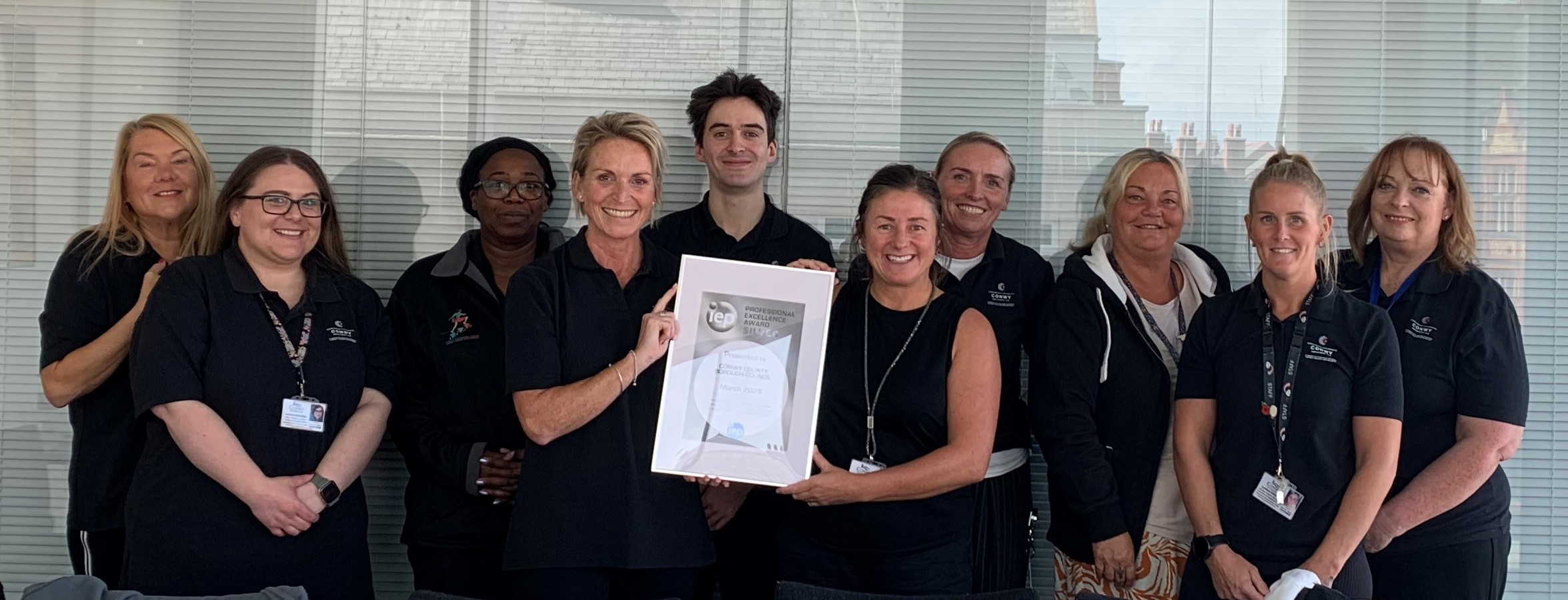 The Conwy Employment Hub team and the Silver IEP Professional Excellence Award