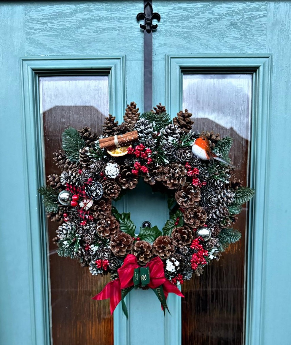 Pine cone wreath