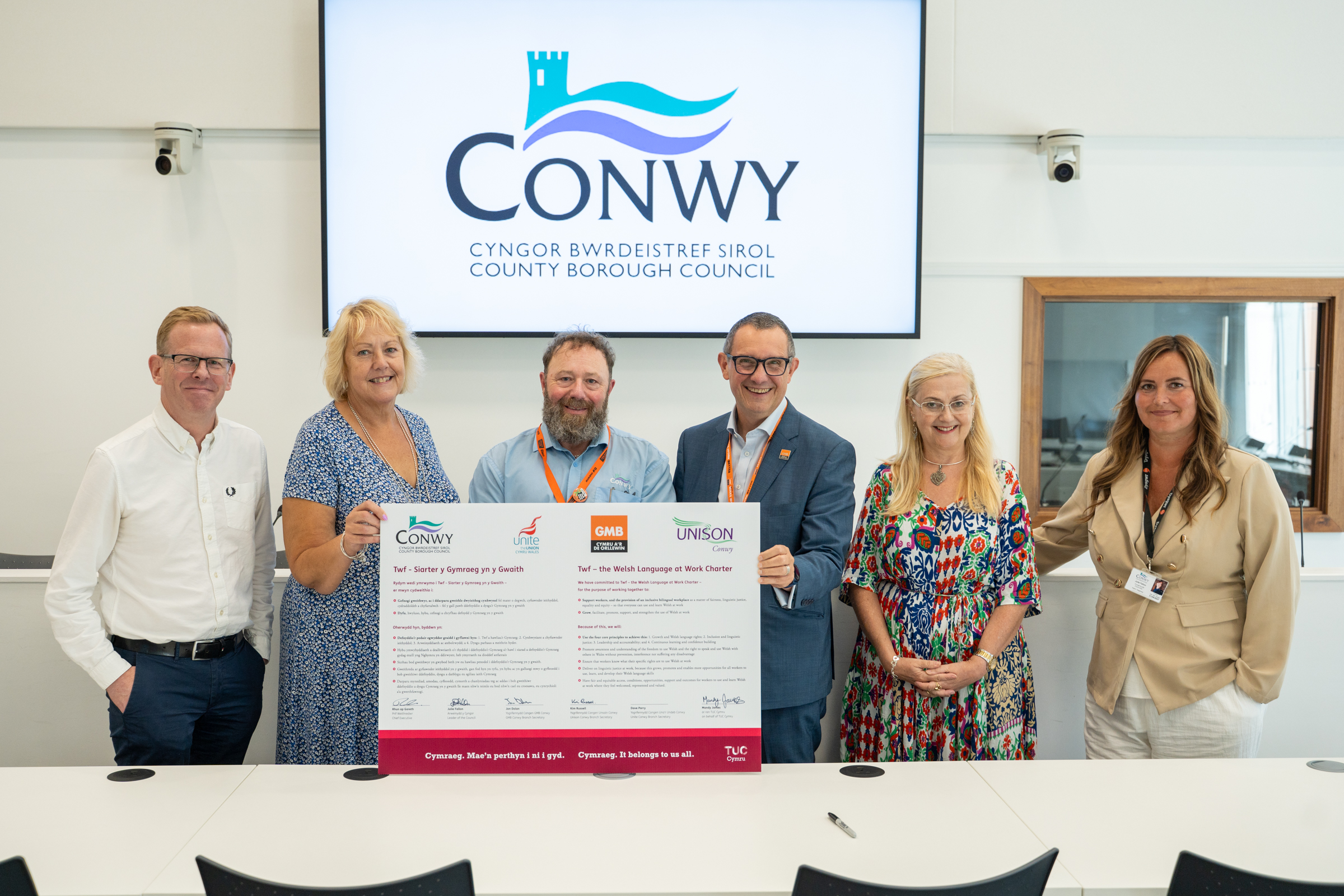 Conwy signs the Twf Charter